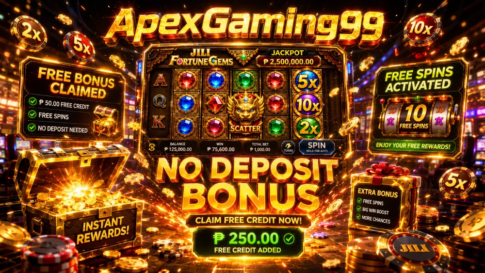 jili fortune gems no deposit bonus apexgaming99